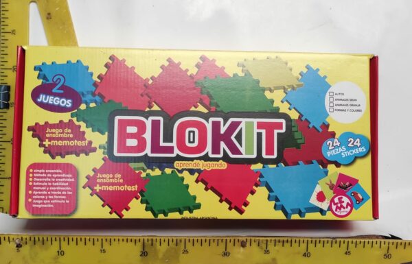 JUEGO ENCASTRE Y MEMOTEX   X 24 PIEZAS PARA ARMAR CUBOS 10 X 10 CM         6900.00 $               30-1124