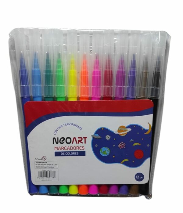 MARCADOR X 12  NEOART  LARGOS  2-1-25