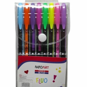 BOLIGRAGO X 8 FLUO  COLORES   MARCA NEOART    2-1-25