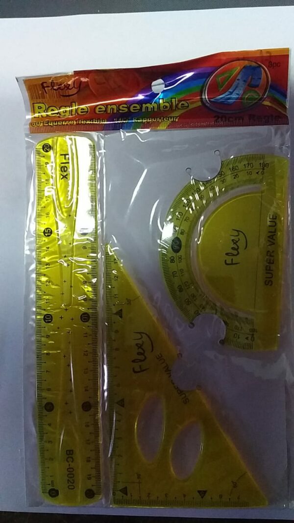 SET GEOMETRIA FLEXIBLE X 20 CM IBI     1-2-25