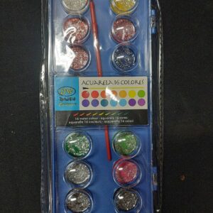 ACUARELA X 12 CON GLITTER BEIFA 8-2-24