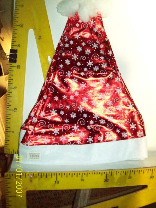 GORRO PAPA NOEL ESTAMPADO BRILLOSO    1650.00 $      19-11-24