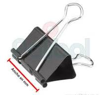 APRIETA PAPEL BINDER 19 MM  POTE X 40 UNID      3-1-25