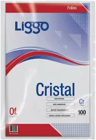 FOLIO OFICIO CRISTAL LIGGO X 100 UNID    8-1-25