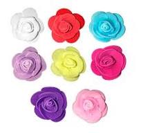 FLORCITAS DE GOMA EVA COLORES X 72                 10-2-25