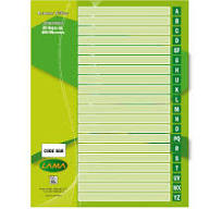 SEPARADORES PVC A4 20 POSICIONES LAMA       5-1-25