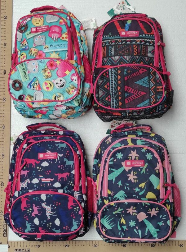 MOCHILA ACONCAGUA ESTMA. C/3 DIV. Y 1 BOLSI.  FRENTE Y BOLS RED LATERALES   ART 401      17150.00 $