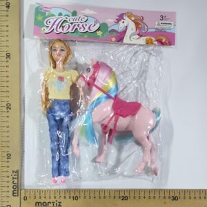 MUñECA FLACA CON CABALLO 30 CM  29-5-25
