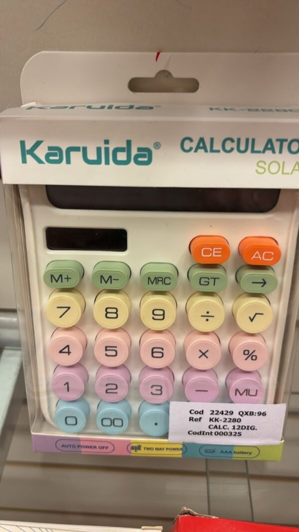 CALCULADORA COLORES 2280  KARUIDA   27-5-25