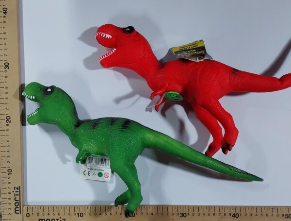 DINOSAURIO GOMA CON SONIDO 39 CM   3-6-25