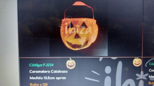 CARAMELERA HALOWEEN TELA   1290,00 $